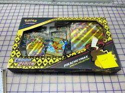 A264 Pokemon TCG Crown Zenith Special Collection Box Pikachu VMax Sealed 7-Packs - Image 1