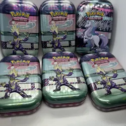 *EMPTY* Pokemon TCG Mini Tin Set - Includes ART & COINS. NO PACKS! - Image 1
