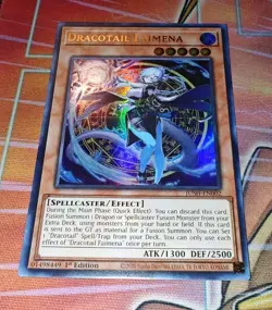 x1 Dracotail Faimena - JUSH-EN002 Justice Hunters 1st Ed Ultra Rare Yugioh! NM! - Image 1