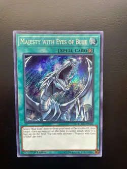 Yugioh Majesty with Eyes Of Blue LCKC-EN031 Secret Rare 1st Edition NM/LP - Image 1