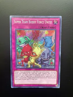 Yugioh Super Team Buddy Force Unite! FLOD-EN081 Unlimited Ed Secret Rare NM - Image 1