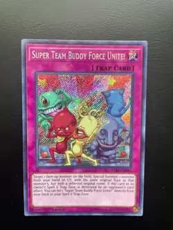 Yugioh Super Team Buddy Force Unite! FLOD-EN081 Secret Rare 1st Edition NM/LP - Image 1