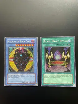Yugioh Magician Of Black Chaos + Black Magic Ritual PP01-EN001 / 002 Secret HP - Image 1