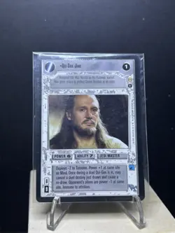 Star Wars CCG SWCCG Tatooine Rare Qui-Gon Jinn And Bonus Card - Image 1