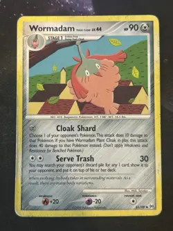 2009 WORMADAM LV. 44 POKEMON 51/99 CARD HP - Image 1
