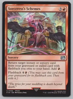 MTG Playset (4) - Final Fantasy - Sorceress's Schemes #159 -j508 - Image 2