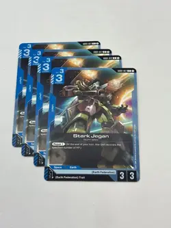 Gundam Card Game GD01-017 Stark Jegan Playset x4 - Image 1