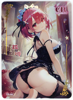 ❤RAM - Goddess Story Anime Waifu Doujin Card - BOBO SUGAR 2 - CR-04 RE:ZERO - Image 1