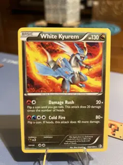 Pokemon TCG White Kyurem Boundaries Crossed Card 102/149 MP Regular Rare - Image 1