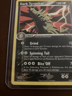 Pokemon Dark Tyranitar Card 19/109 Stamped World Championships 2005 NM Condition - Image 4