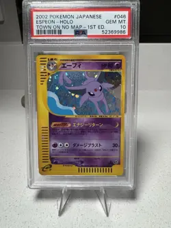 Pokemon Espeon the Town On No Map 1st Edition Holo Card #046 PSA 10 - Image 2