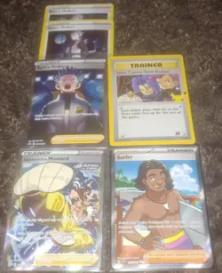 Pokemon 4 Trainer Card Lot In Near Mint Condition. Bosses Orders With Support C. - Image 1