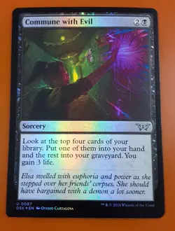 1x Commune with Evil | FOIL | Duskmourn: House of Horror | MTG Magic Cards - Image 1