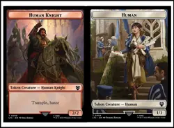 MTG - 4 x Human / Human Knight Token - Playset 4x x4 - Lord of the Rings - LOTR - Image 2