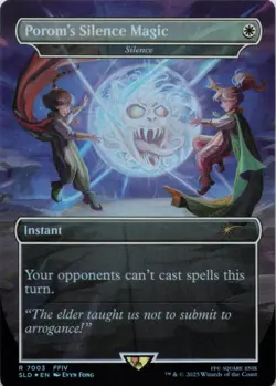 MTG Porom's Silence Magic - Silence Rainbow Foil NM Secret Lair Final Fantasy - Image 1