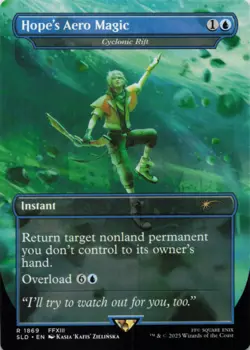 MTG Hope's Aero Magic - Cyclonic Rift Normal NM Secret Lair Final Fantasy Magic - Image 1