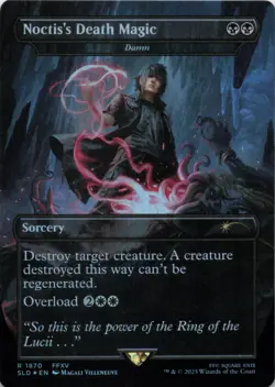 MTG Noctis's Death Magic - Damn Rainbow Foil NM Secret Lair Final Fantasy - Image 1