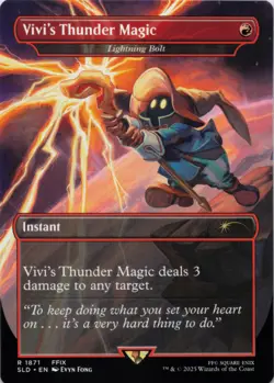 MTG Vivi's Thunder Magic - Lightning Bolt Normal NM Secret Lair Final Fantasy - Image 1