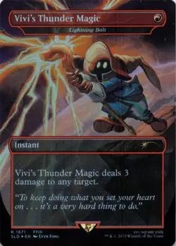 MTG Vivi's Thunder Magic - Lightning Bolt Rainbow Foil NM Secret Lair Final Fant - Image 1