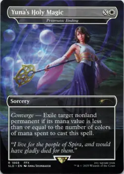 MTG Yuna's Holy Magic - Prismatic Ending Normal NM Secret Lair Final Fantasy - Image 1