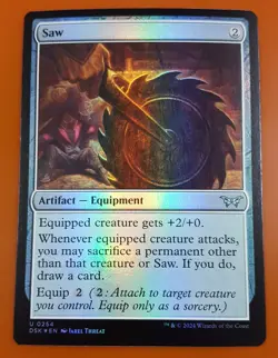 1x Saw | FOIL | Duskmourn: House of Horror | MTG Magic Cards - Image 1