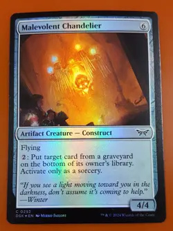 1x Malevolent Chandelier | FOIL | Duskmourn: House of Horror | MTG Magic Cards - Image 1