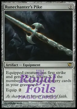 Runechanter's Pike 2x FOIL ISD MTG Innistrad Rare 1 MINT + 1 NM artifact - Image 1