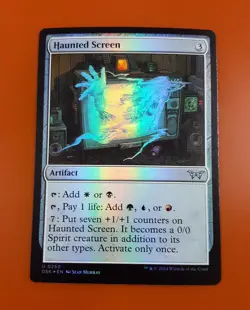 1x Haunted Screen | FOIL | Duskmourn: House of Horror | MTG Magic Cards - Image 3