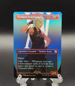 Prompto Argentum - Foil - Borderless Near Mint MTG Magic - Image 1