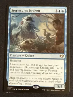 1x Stormsurge Kraken (122) Commander Masters LP MTG Magic the Gathering x1 MKE - Image 1