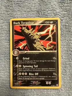 Pokemon Dark Tyranitar Card 19/109 2005 World Championships Regular Rare - Image 1