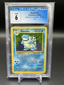 Vintage WOTC Pokemon Blastoise 1999 Base Set (Unlimited) #2/102 CGC 6 Ex/NM Holo - Image 1