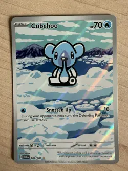 2025 Pokemon SV Black Bolt BLK EN Cubchoo Illustration Rare #109/086 - Image 1