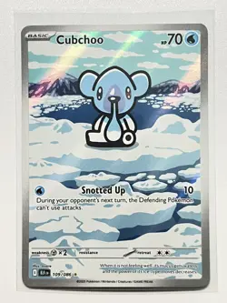 2025 Pokemon SV Black Bolt BLK EN Cubchoo Illustration Rare #109/086 - Image 1