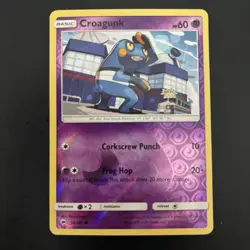 Croagunk 54/147 - Burning Shadows - Reverse Holo - LP Pokemon TCG - Image 1