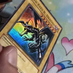 MP$ Yugioh Red-Eyes Black Dragon SDJ-001 1st Edition Holo Rare Yu-Gi-Oh! - Image 3
