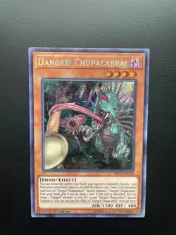 Yugioh Danger! Chupacabra! MP19-EN138 Prismatic Secret Rare 1st Edition NM - Image 1