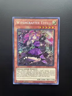 Yugioh Witchcrafter Edel MP20-EN222 Prismatic Secret Rare 1st Edition NM/LP - Image 1