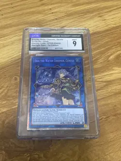 Yugioh Eria the Water Charmer, Gentle Starlight Rare ETCO-EN055 CGC 9 Mint - Image 1