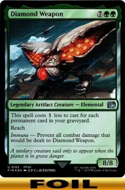 1x - Diamond Weapon - FOIL - Final Fantasy - UC NM MTG - Image 1