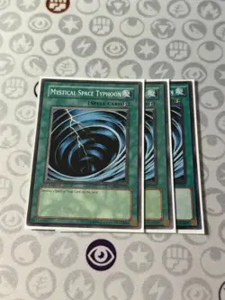 3x Mystical Space Typhoon - Common (NM) - Yugioh Playset - Image 1