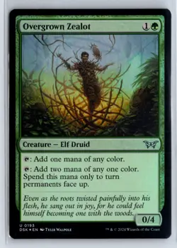 FOIL Overgrown Zealot Duskmourn Uncommon - MTG Magic the Gathering Card - Image 1