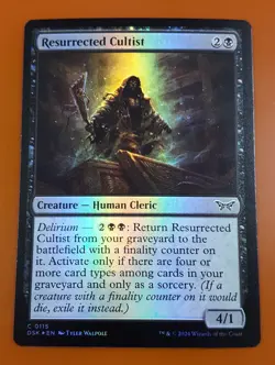 1x Resurrected Cultist | FOIL | Duskmourn: House of Horror | MTG Magic Cards - Image 1
