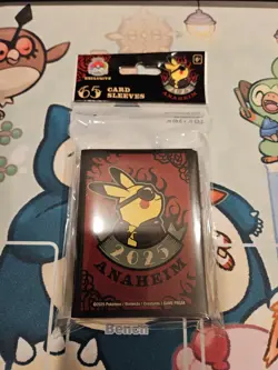 Pokemon World Championships Anaheim Pikachu Rockabilly Sleeves Sealed New - Image 1