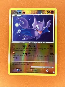 Gligar 94/146 Reverse Holo Diamond & Pearl Pokemon Damaged - Image 1