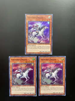 Yugioh Valkyrie Zweite SHVA-EN002 1st Edition Super Rare NM X3 - Image 1