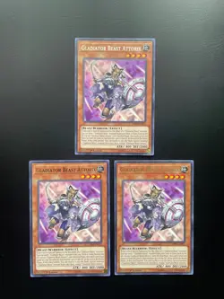 Yugioh Gladiator Beast Attorix Rare CHIM-EN012 1st Edition Rare NM/LP X3 - Image 1