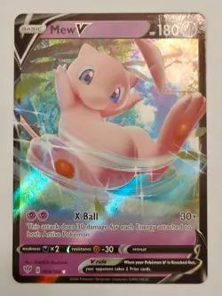 Mew V - 069/189 - Pokemon Darkness Ablaze Sword & Shield Rare Card NM Near Mint - Image 1
