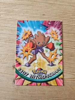 Topps Hitmonchan #107 Pokemon Card with Blue Logo Non-Holo TV Series - Image 1