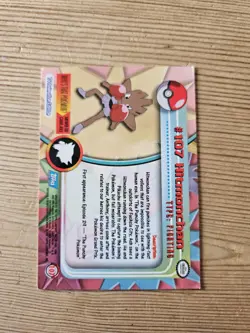 Topps Hitmonchan #107 Pokemon Card with Blue Logo Non-Holo TV Series - Image 2